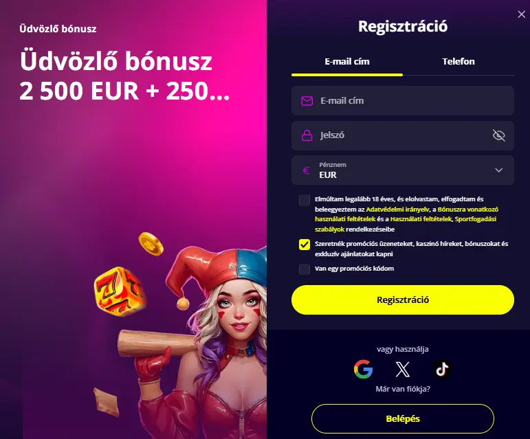 Slotoro casino register
