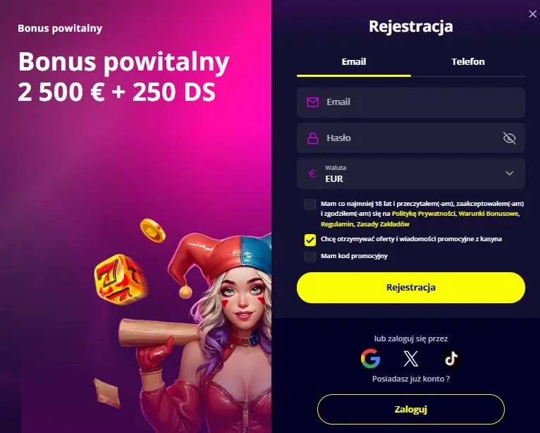 Slotoro casino register