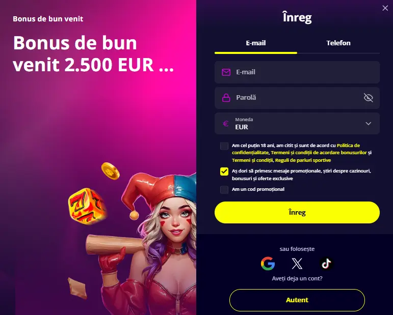 Slotoro casino register